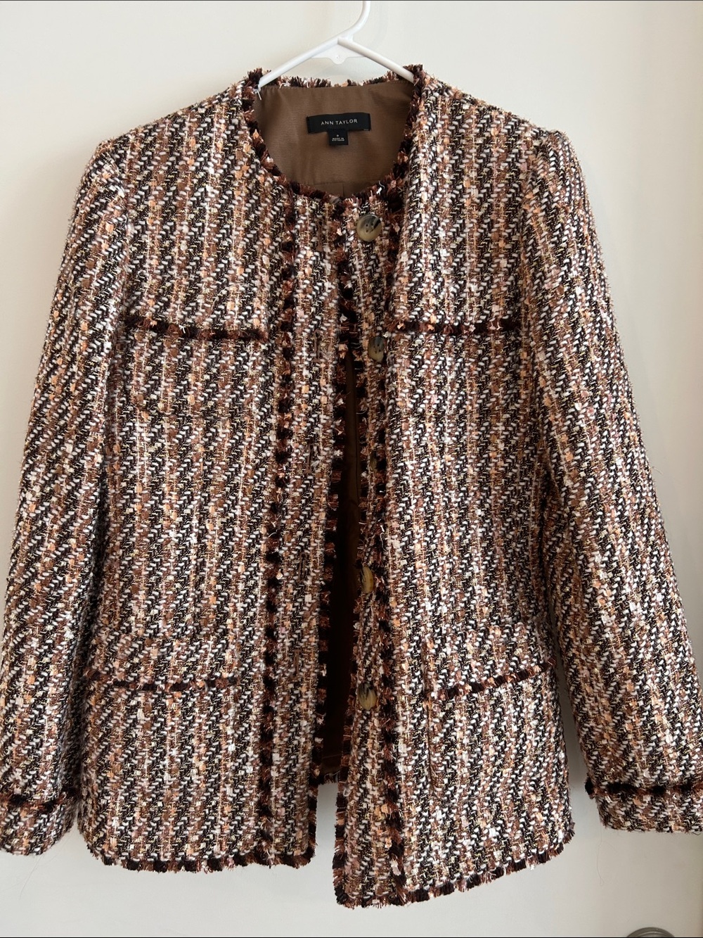 Ann Taylor Multi-Tone Tweed Blazer